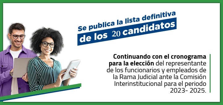 Comisión Interinstitucional publica lista definitiva de candidatos a representante de funcionarios y empleados