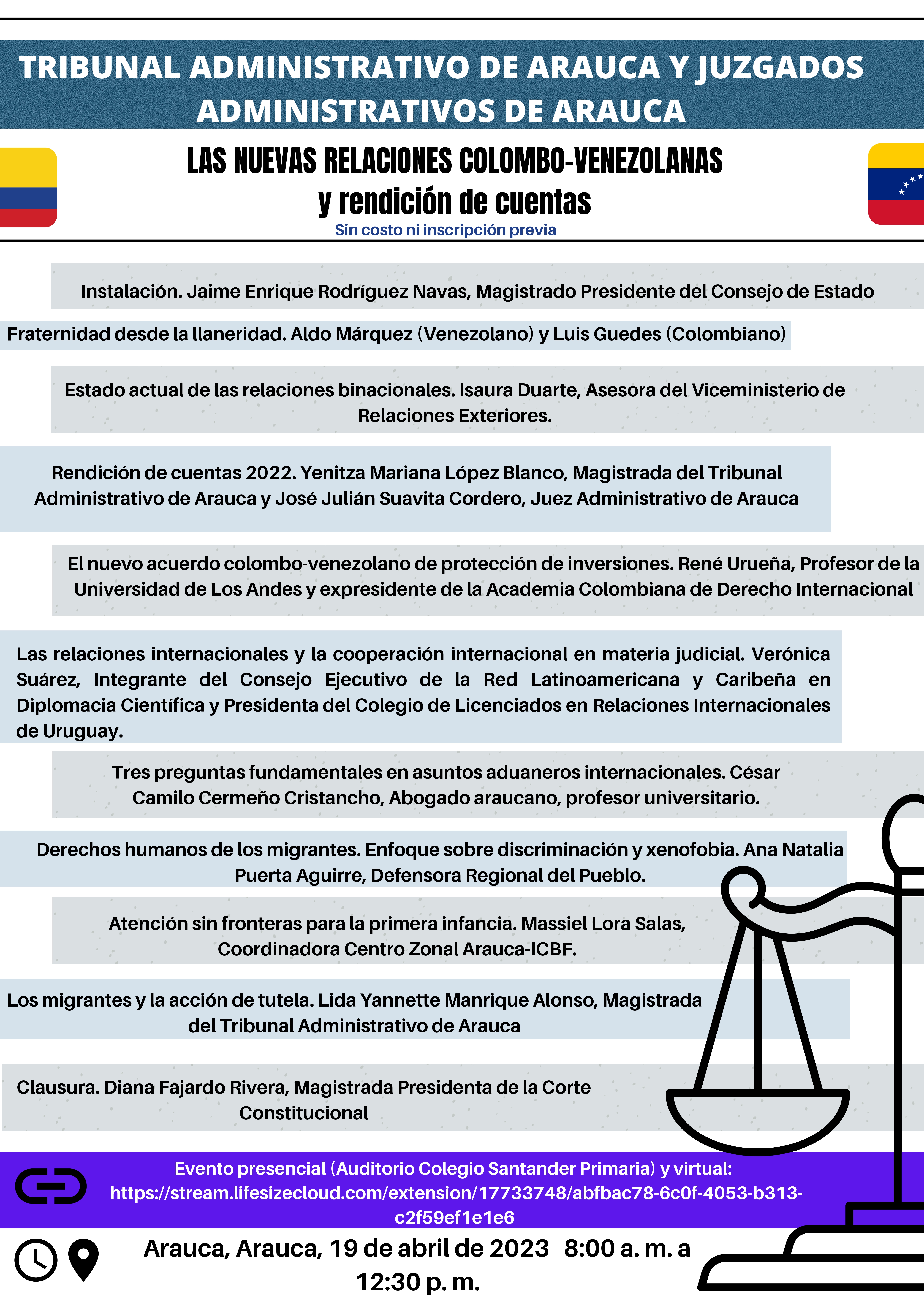 LAS NUEVAS RELACIONES COLOMBO - VENEZOLANAS Y RENDICIÓN DE CUENTAS TRIBUNAL ADMINISTRATIVO DE ARAUCA 2023.